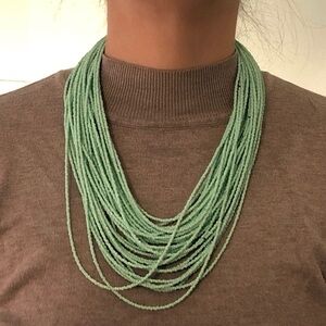 Mint Green Beaded Necklace